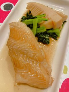 カレイの煮付け*小松菜と筍の添物付-レシピのメイン写真