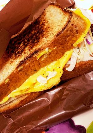 フライパン簡単ハムチーズワンパントースト-レシピのメイン写真