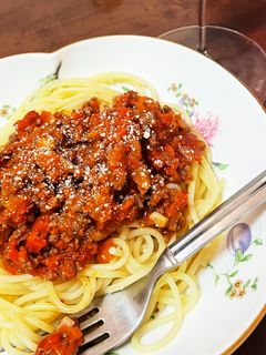 野菜たっぷり!ミートソーススパゲッティ-レシピのメイン写真