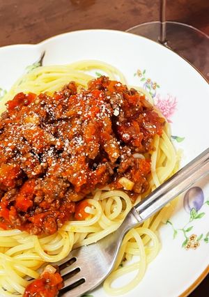 野菜たっぷり！ミートソーススパゲッティ-レシピのメイン写真