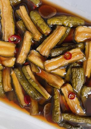らっきょうの醤油漬け残り汁できゅうり漬け-レシピのメイン写真