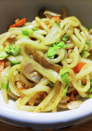 子ども向けカレー焼きうどん-レシピのメイン写真