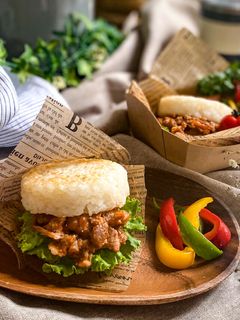 63℃ プルドポークのライスバーガー弁当-レシピのメイン写真