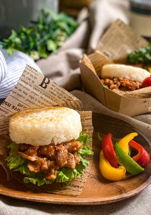 63℃ プルドポークのライスバーガー弁当-レシピのメイン写真