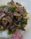 南房総市給食◆贅沢★里見伏姫牛丼