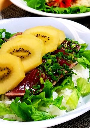 カツオのたたきとキウイのちらし寿司-レシピのメイン写真
