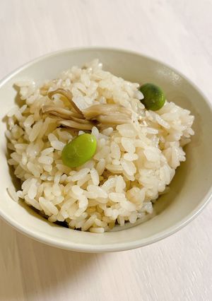 きのこと枝豆の炊き込みご飯-レシピのメイン写真