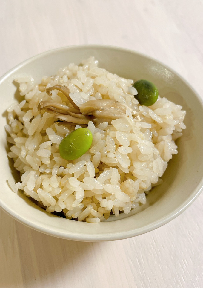 きのこと枝豆の炊き込みご飯-レシピのメイン写真