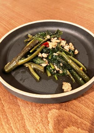 空芯菜のひき肉炒め-レシピのメイン写真
