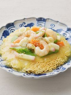 皿うどん風焼き塩らーめん-レシピのメイン写真