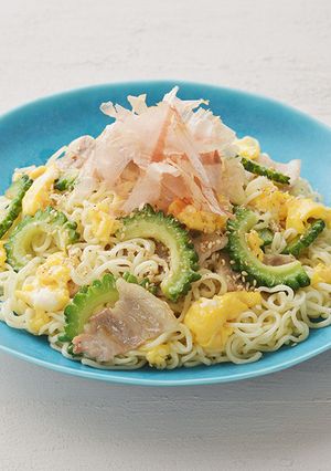ゴーヤチャンプルー風焼き塩らーめん-レシピのメイン写真