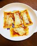 幼児食　薄揚げピザチーズトースト