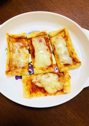 幼児食 薄揚げピザチーズトースト-レシピのメイン写真
