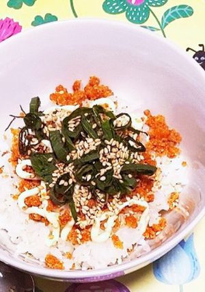 鮭めんたいの丼ご飯-レシピのメイン写真