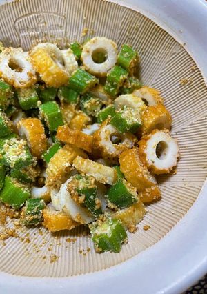 オクラとちくわの胡麻和え青じそ風味-レシピのメイン写真