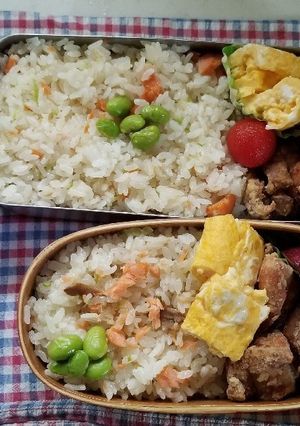 鮭炒飯弁当(8.26)-レシピのメイン写真