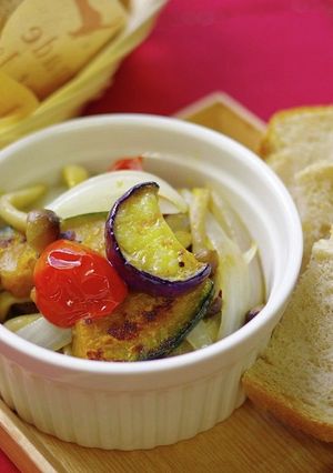 ベジ♪秋野菜のアヒージョ風-レシピのメイン写真