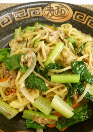 小松菜の焼きそば-レシピのメイン写真