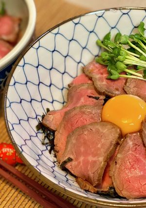 横浜発♡簡単美味しいローストビーフ丼-レシピのメイン写真