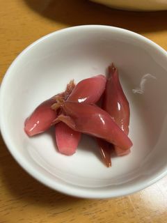 茗荷の梅酢漬(酢漬け梅の梅酢使用)-レシピのメイン写真