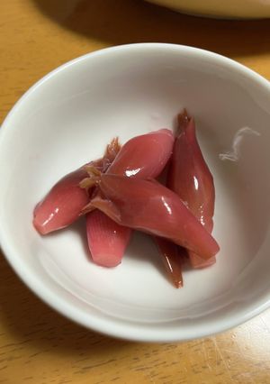 茗荷の梅酢漬(酢漬け梅の梅酢使用)-レシピのメイン写真