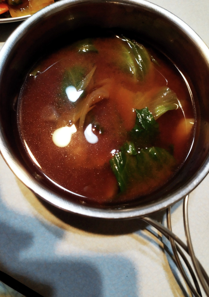 意外な美味しさ　茗荷とレタスの味噌汁-レシピのメイン写真
