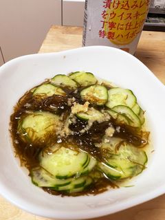 簡単!サッパリ!きゅうりともずくの酢の物-レシピのメイン写真