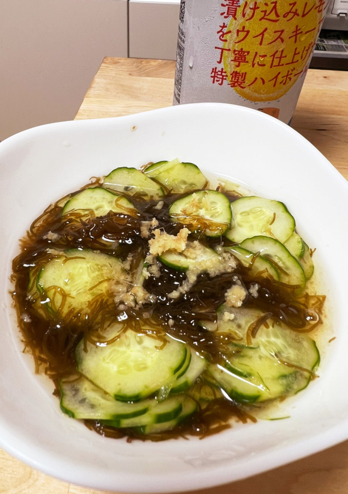 簡単！サッパリ！きゅうりともずくの酢の物-レシピのメイン写真