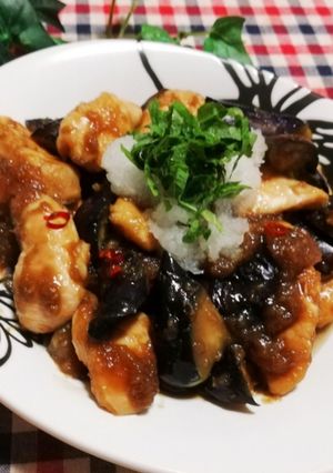 茄子と鶏胸肉のみぞれ煮♡簡単✧柔らか~♡-レシピのメイン写真