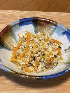 水切り不要!椎茸香る炒り豆腐 簡単★副菜-レシピのメイン写真