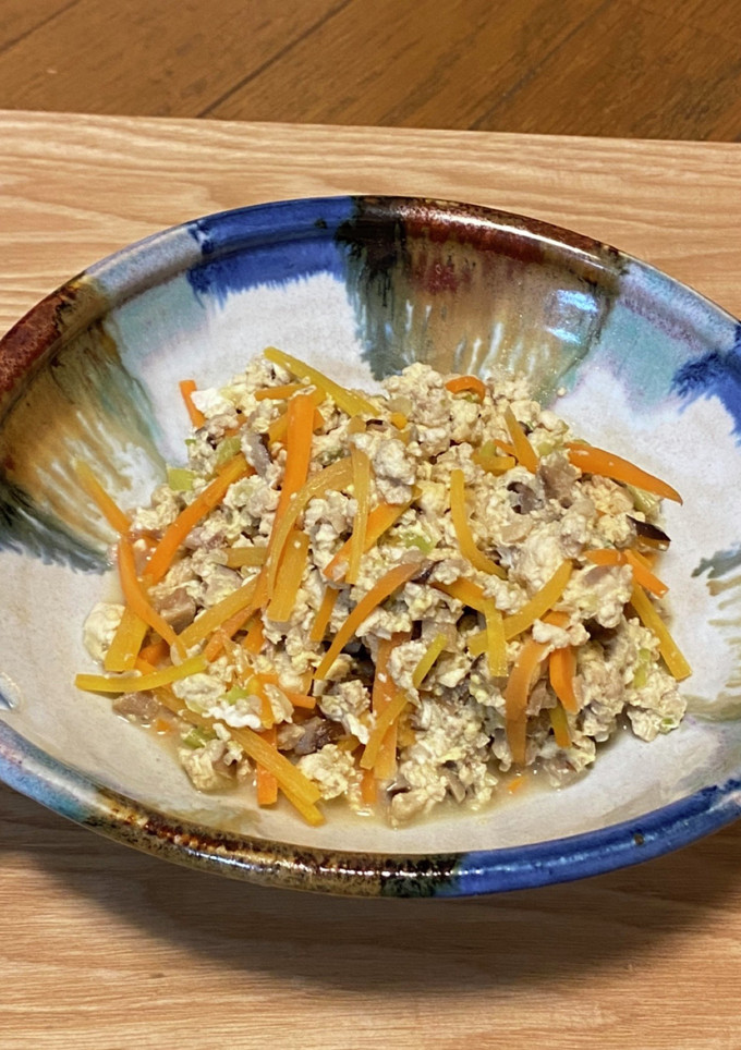 水切り不要！椎茸香る炒り豆腐　簡単★副菜-レシピのメイン写真