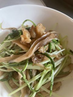 油揚げ・きのこ・水菜の麺つゆ炒め-レシピのメイン写真