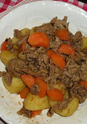 新じゃがと豚肉の炒め煮（大葉大蒜醤油）-レシピのメイン写真