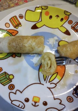 簡単メイプル染みてる巻き巻きホットケーキ-レシピのメイン写真