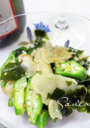 菊芋*とオクラの酢の物-レシピのメイン写真
