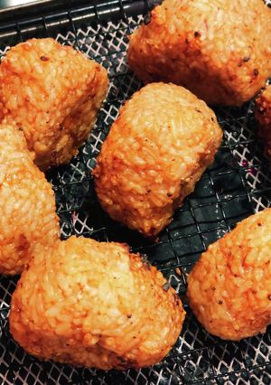 冷凍ごはんリメイク 赤味噌焼おにぎり-レシピのメイン写真
