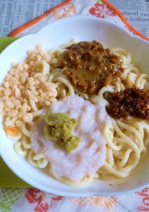 醤油うどん風冷やしうどん76～納豆とろろ-レシピのメイン写真