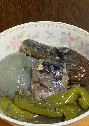 茄子＆ピーマンとサバ缶の煮浸し-レシピのメイン写真