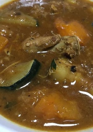 夏野菜タップリのスープカレー-レシピのメイン写真