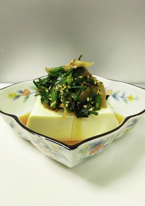 元気モリモリo(^-^)ニラダレ冷や奴-レシピのメイン写真