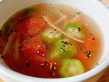 ほっこり美味しい♪トマトとオクラのスープ