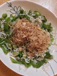 しらすとピーマンと枝豆のぽん酢サラダ-レシピのメイン写真