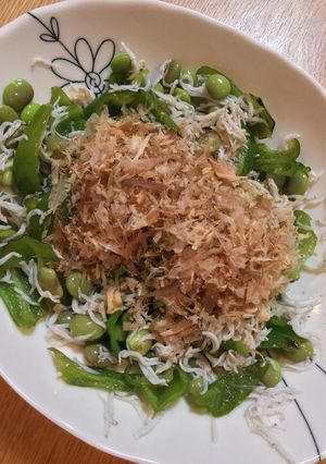 しらすとピーマンと枝豆のぽん酢サラダ-レシピのメイン写真