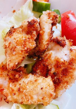 鶏むね肉のマスタードマヨパン粉焼き-レシピのメイン写真