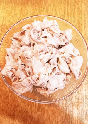 豚バラ肉＆梅昆布茶＆天然水での冷しゃぶ-レシピのメイン写真