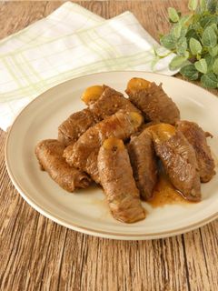 牛肉巻きキウイのにんにくしょう油炒め-レシピのメイン写真