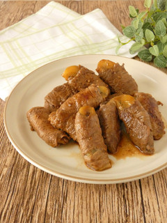 牛肉巻きキウイのにんにくしょう油炒め-レシピのメイン写真