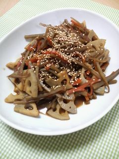 レンコンと牛蒡のきんぴら-レシピのメイン写真