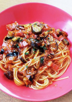 ミートソースパスタ レトルトアレンジ-レシピのメイン写真