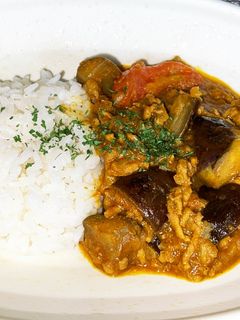 ナスとトマトのキーマカレー-レシピのメイン写真